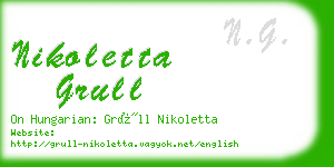 nikoletta grull business card